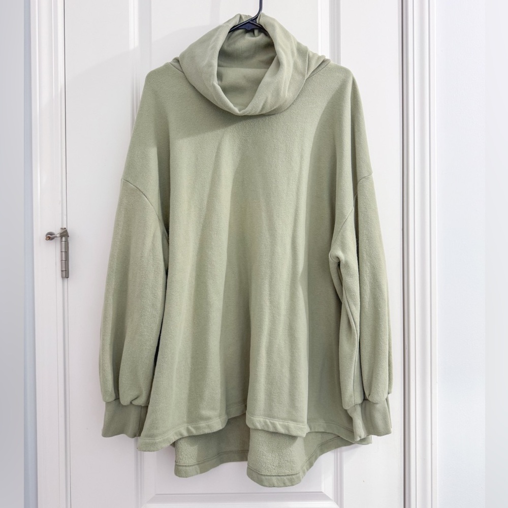Ava & Viv Sage Green Cowl Neck Sweater